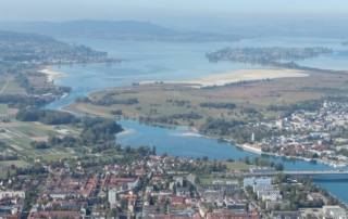 Blick auf den Bodensee Deutschland-Schweiz