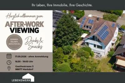 After-Work Viewing: 17.09.26 von 16:30 – 19:00 Uhr: EFH mit Garten und Alpensicht, Markdorf (DE), 88677 Markdorf (Deutschland), Einfamilienhaus
