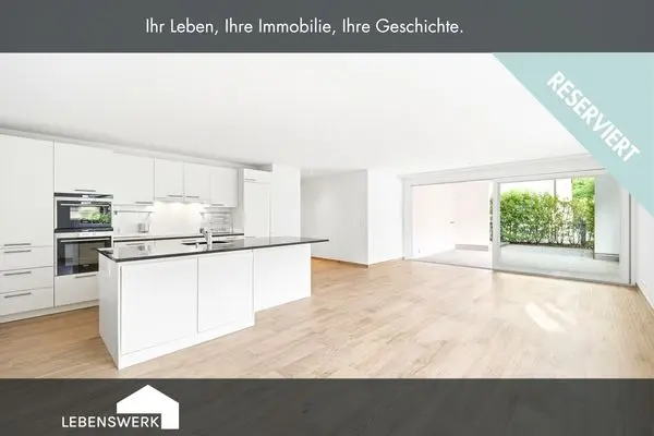 Gartenwohnung mit überdachgter Loggia