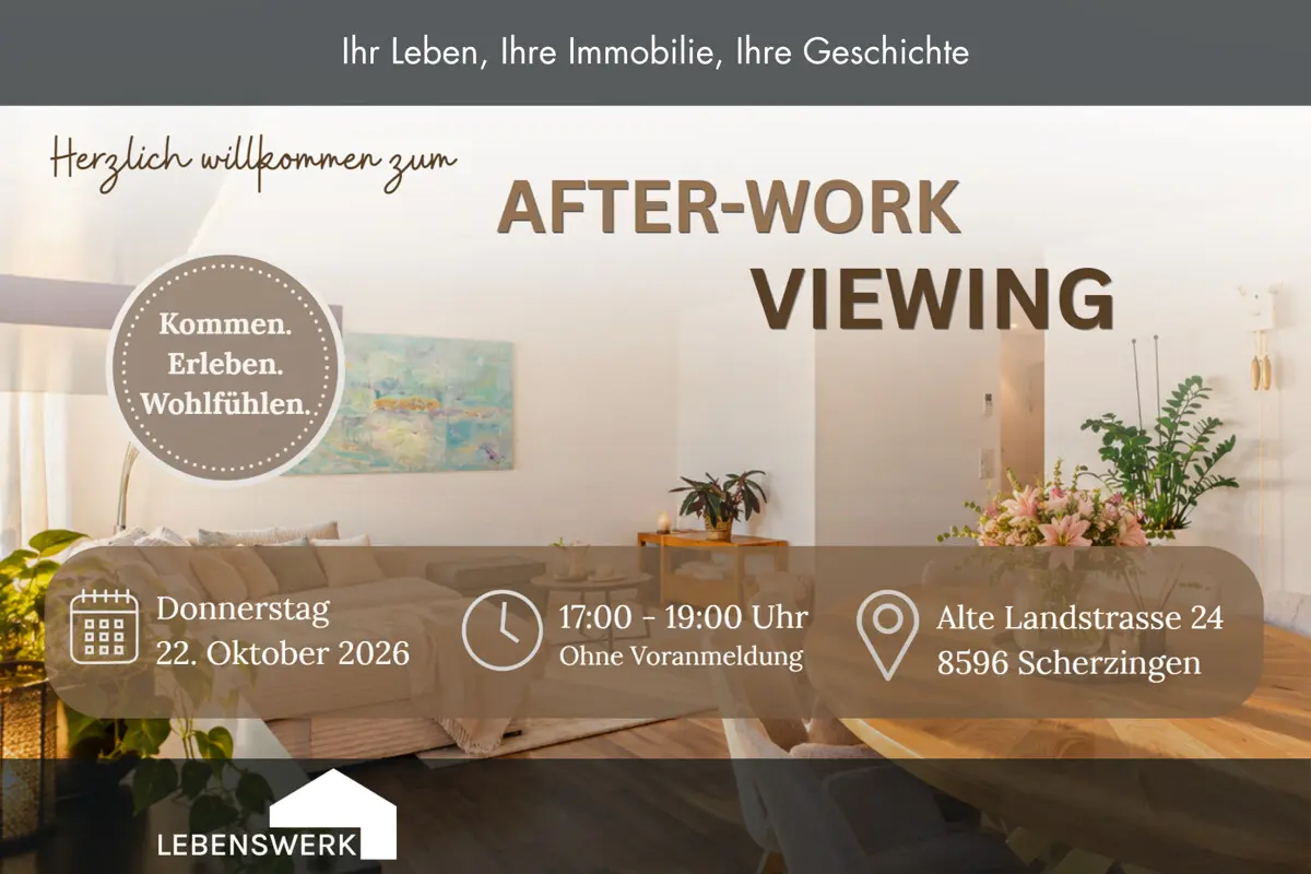 Herzliche Einladung zu unserem After-Work-Viewing am 22.10.2026!