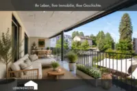 Grosszügiger, gedeckter Balkon – viel Raum zum Entspannen, Geniessen und Verweilen.