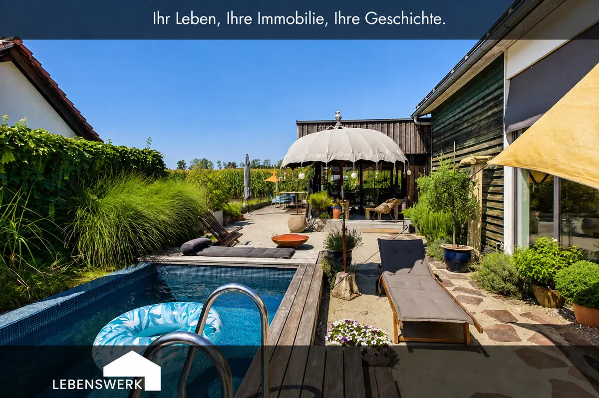 Private Pool-Oase mit viel Sonne und herrlichem Feriengefühl im eigenen Garten.