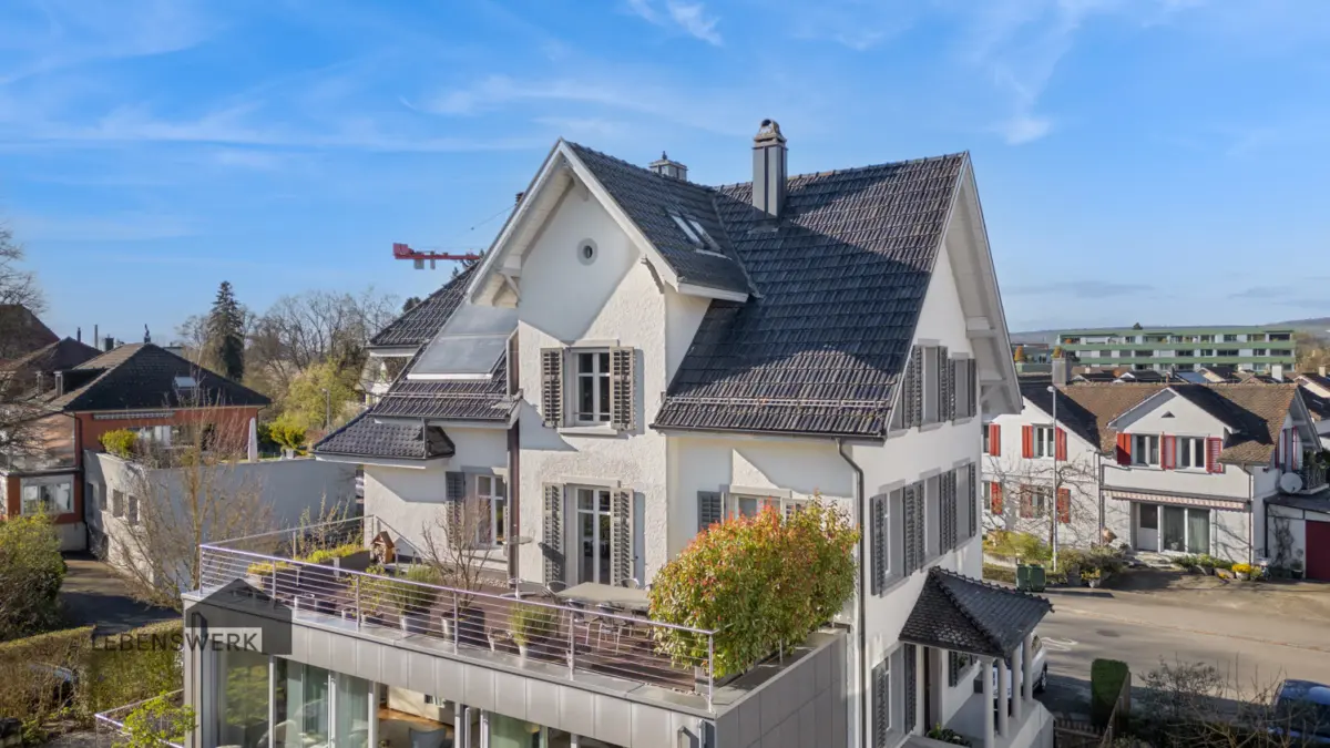 Aussenansicht der herrlichen Dachterrasse