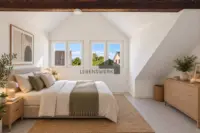 Schlafzimmer im Dachgeschoss (Visualisierung)