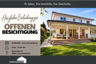 Offene Besichtigung am 19.09.2026 von 10:00 – 12:00 Uhr: Modernes Landhaus in Belzstadel TG., 8585 Langrickenbach, Einfamilienhaus