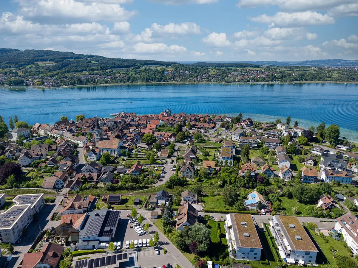 Blick über Steckborn und den Untersee