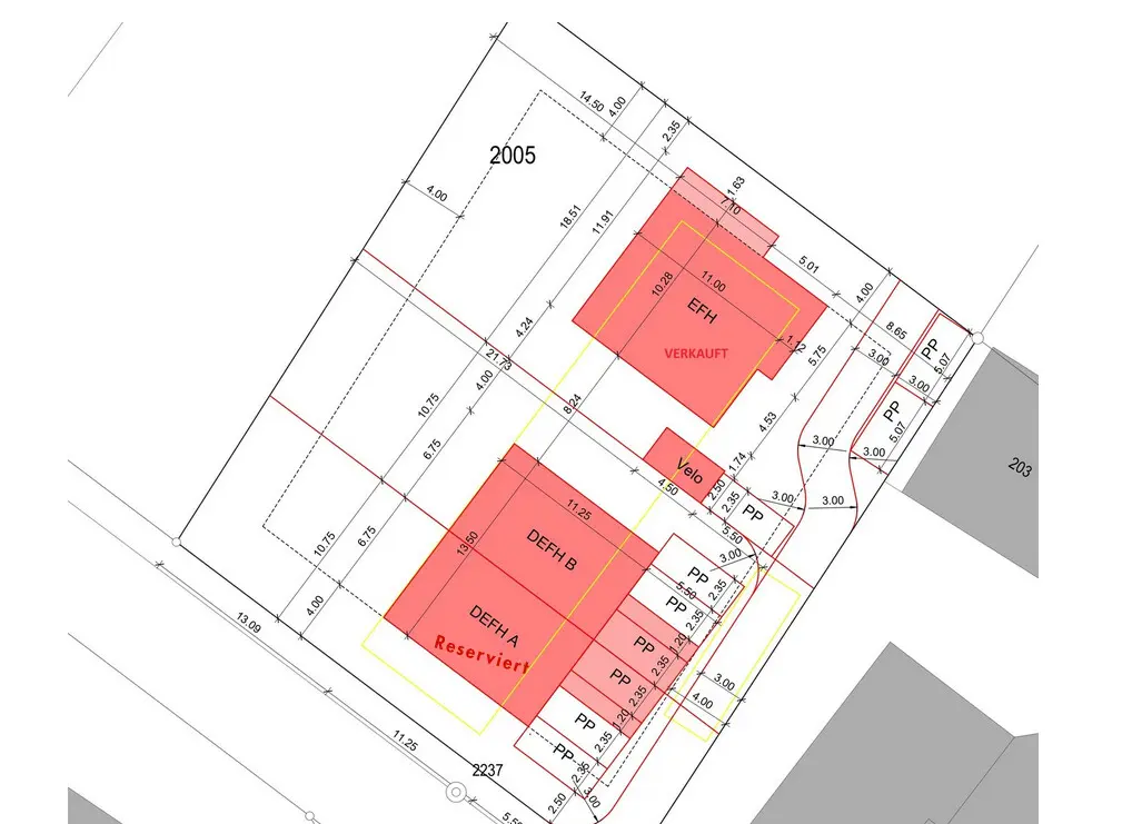Situation Haus A reserviert