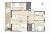Grundriss - 3.Obergeschoss - Moderne 4.5-Zimmer-Wohnung in Seenähe – Kreuzlingen TG