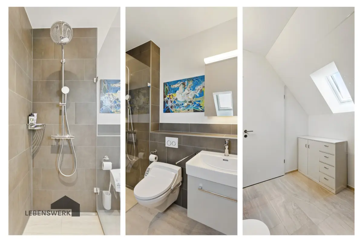 Duschkomfort auf den Punkt. Duschbad mit begehbarer Dusche und Fenster