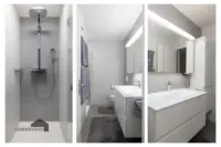 Duschbad mit modernen Armaturen