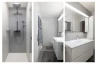 Duschbad mit modernen Armaturen
