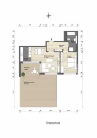 Grundriss Gartenwohnung