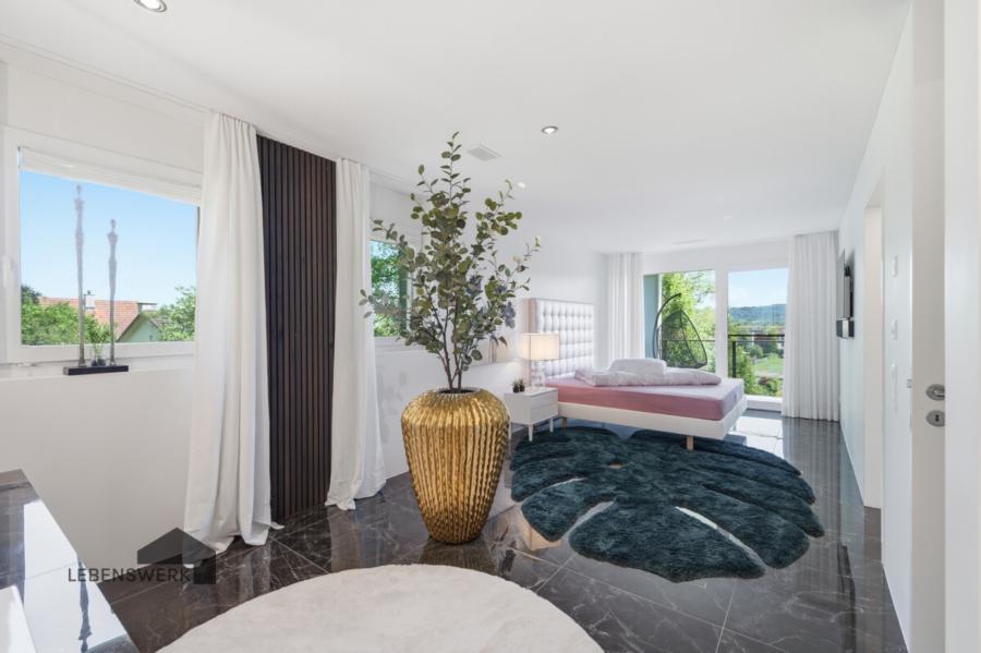 Schlafzimmer mit Südausrichtung