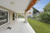 Der Aussenbereich der zum Verweilen einlädt
