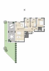 Grundriss Gartenwohnung