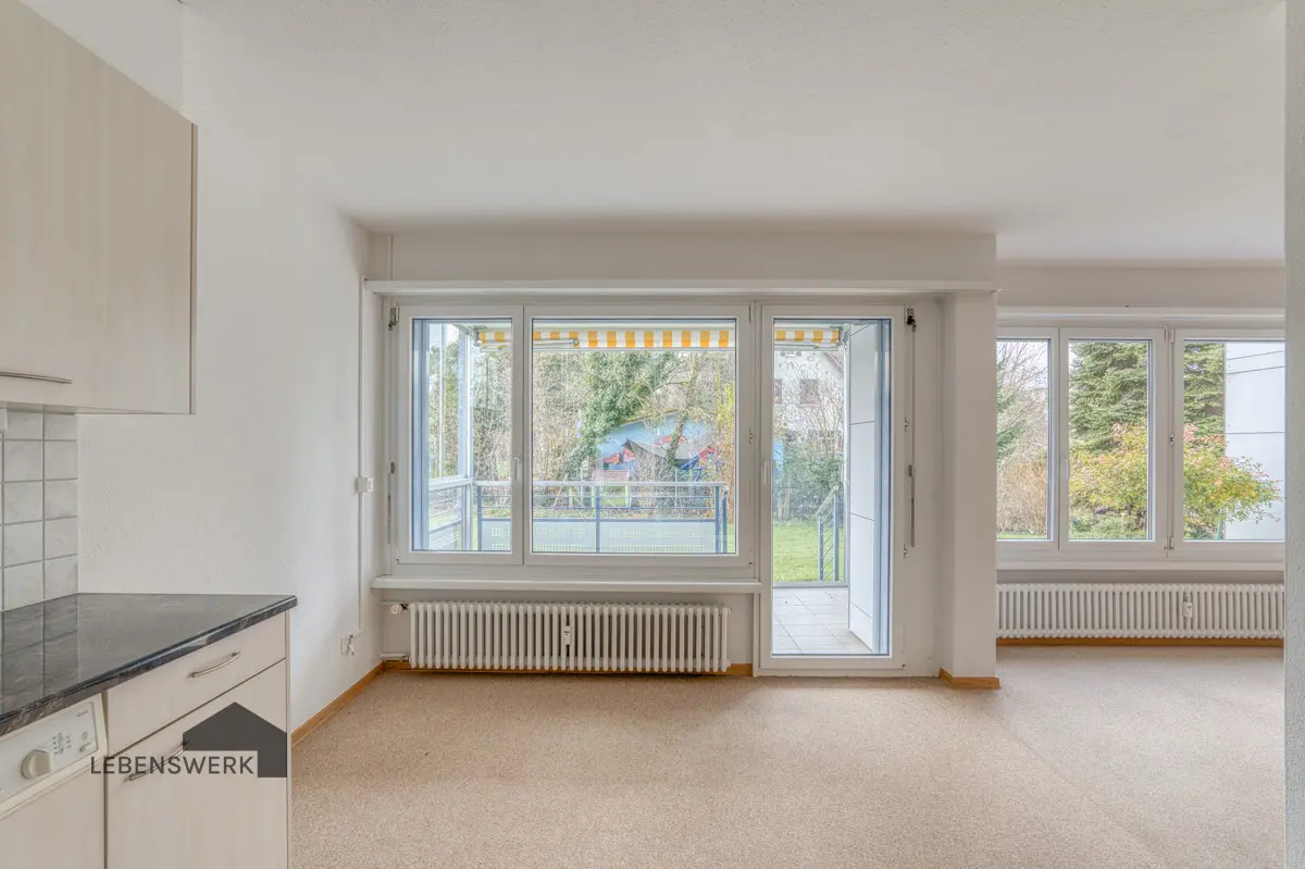 Dirketer Zugang zum Wintergarten und Garten mit Sondernutzungsrecht