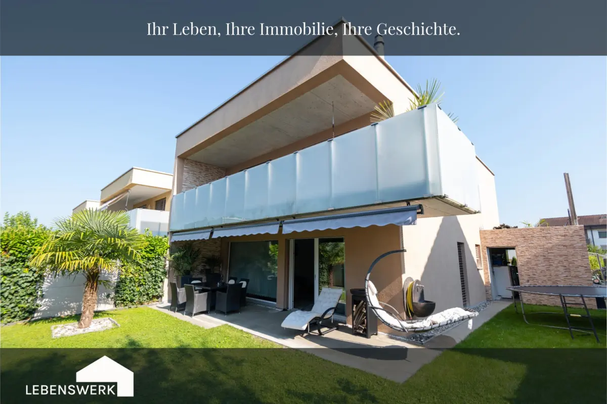 Schön angelegter Garten mit viel Privatsphäre